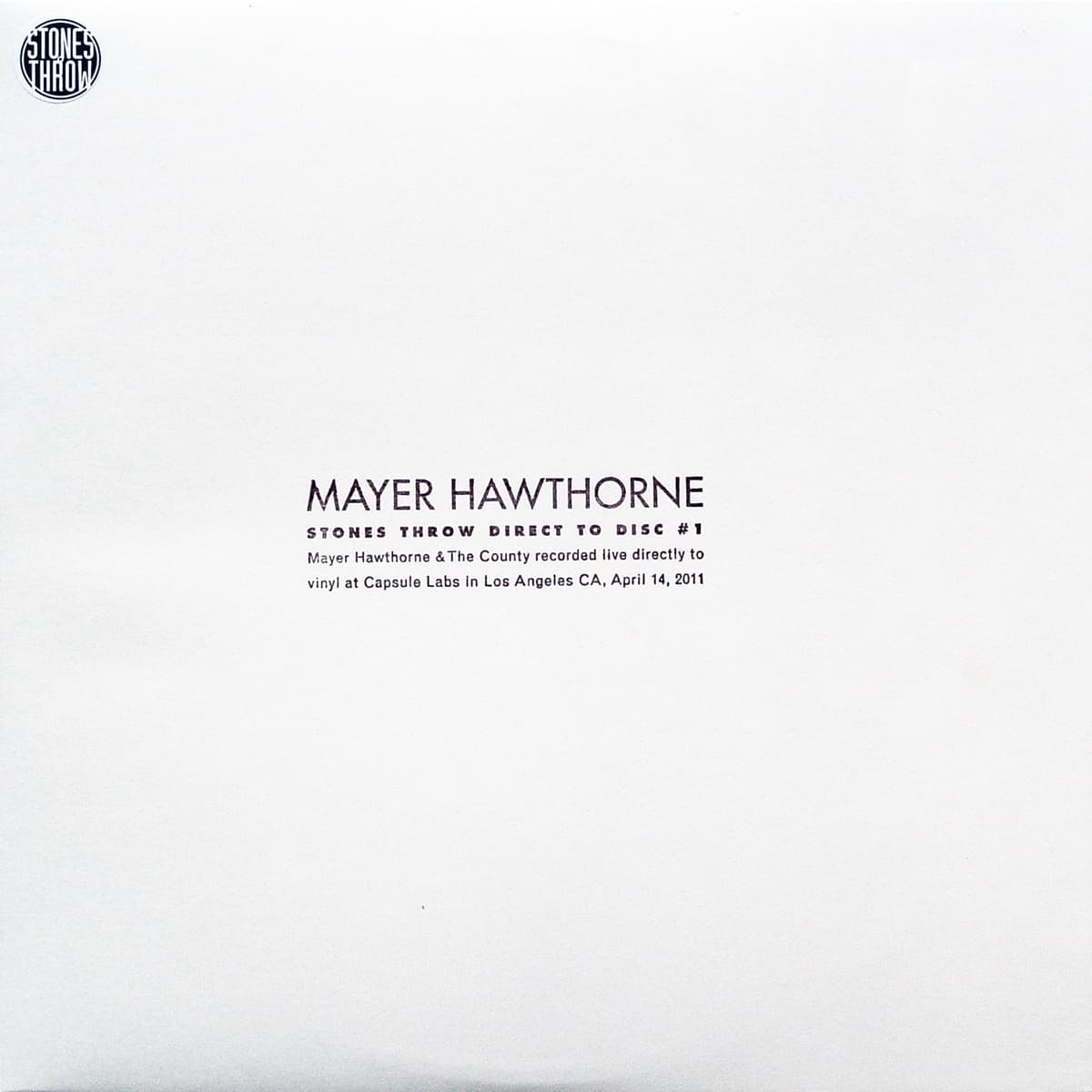 Stones Throw Direct To Disc #1